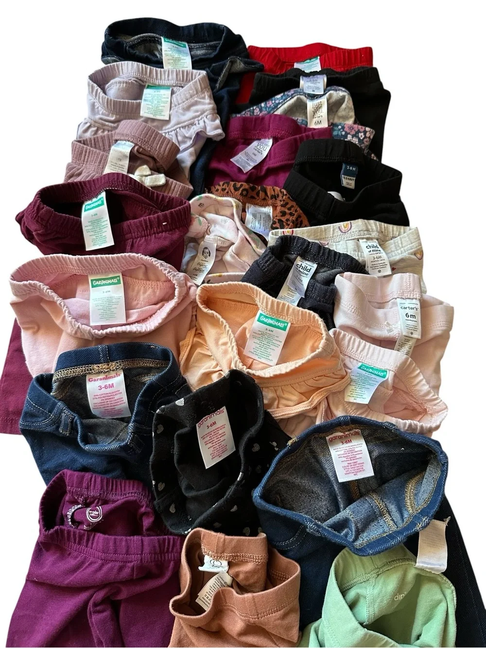 Lot of 23 Baby girl infant long pants in various brands size 3-6 months - Picture 10 of 10